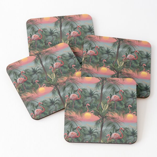 Item preview, Graceful Parade of Flamingos designed and sold by MidArtForge.