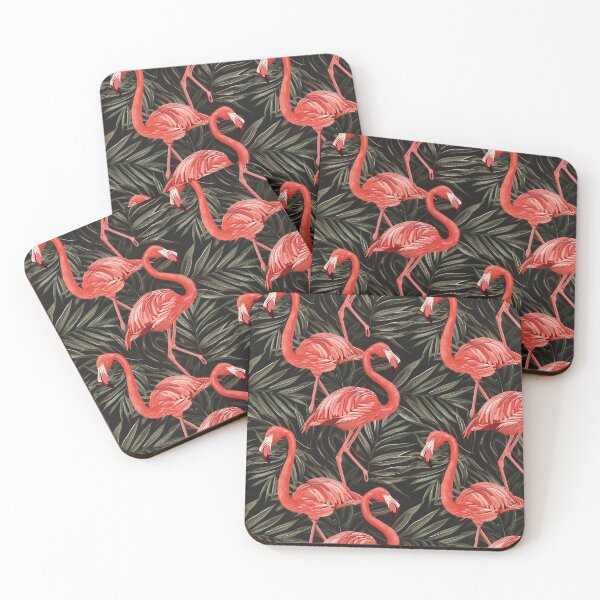 Item preview, Graceful Parade of Flamingos designed and sold by MidArtForge.