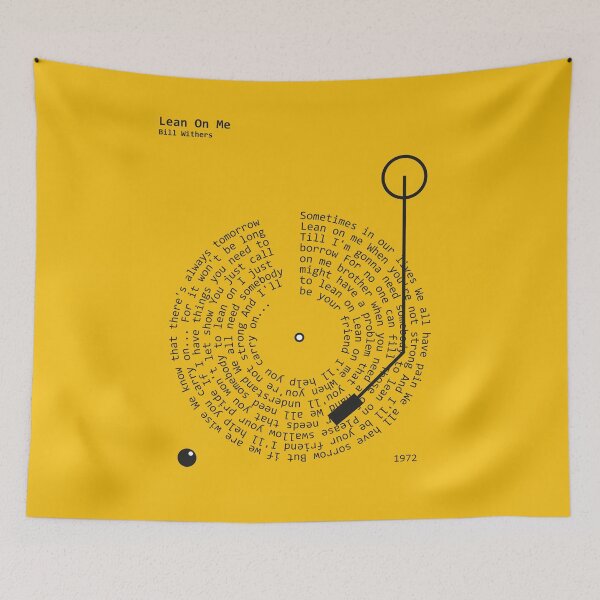Item preview, Lean On Me, Bill Withers - Lyrics Poster designed and sold by MancBusyBee.