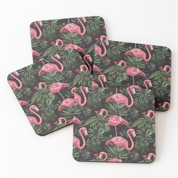 Item preview, Graceful Parade of Flamingos designed and sold by MidArtForge.