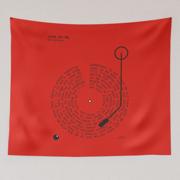 Item preview, Lean On Me, Bill Withers - Lyrics Poster designed and sold by MancBusyBee.