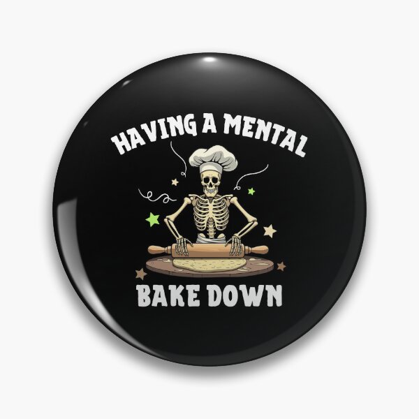 Item preview, Retro Having A Mental Bake Down Funny Shirt For Mom Chef Skeleton Baking Gift For Bakers  designed and sold by MotivaChic.