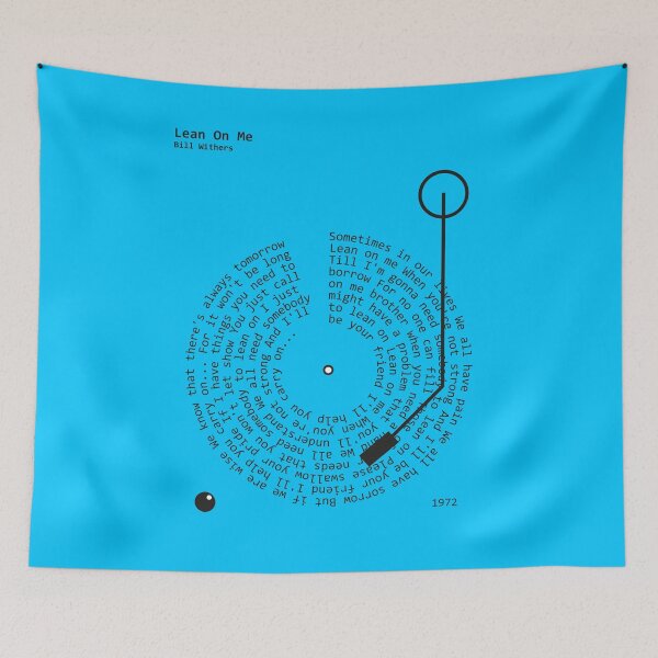Item preview, Lean On Me, Bill Withers - Lyrics Poster designed and sold by MancBusyBee.