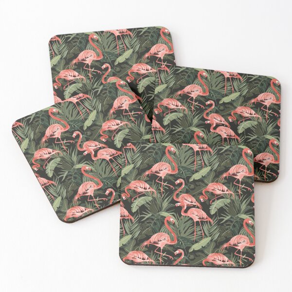 Item preview, Graceful Parade of Flamingos designed and sold by MidArtForge.