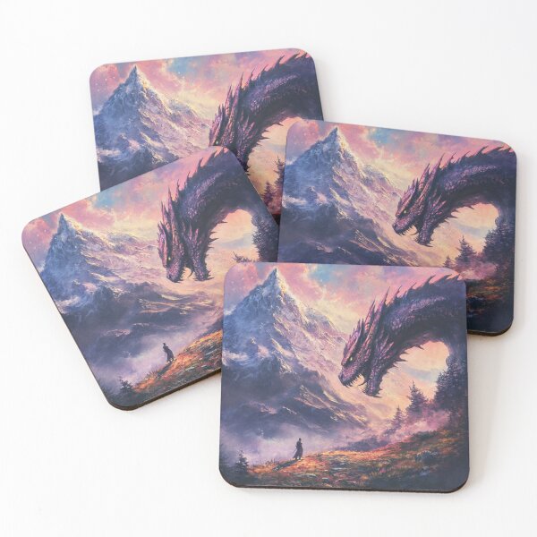 Item preview, Giant Dragon With Dragon Rider In The  Mountains designed and sold by GrinGalore.