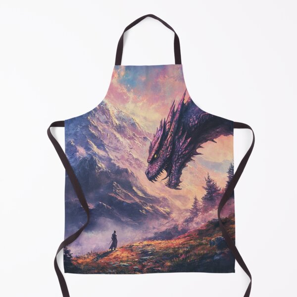Item preview, Giant Dragon With Dragon Rider In The Mountains designed and sold by GrinGalore.
