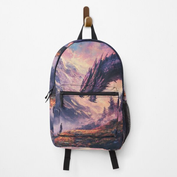 Item preview, Giant Dragon With Dragon Rider In The Mountains designed and sold by GrinGalore.