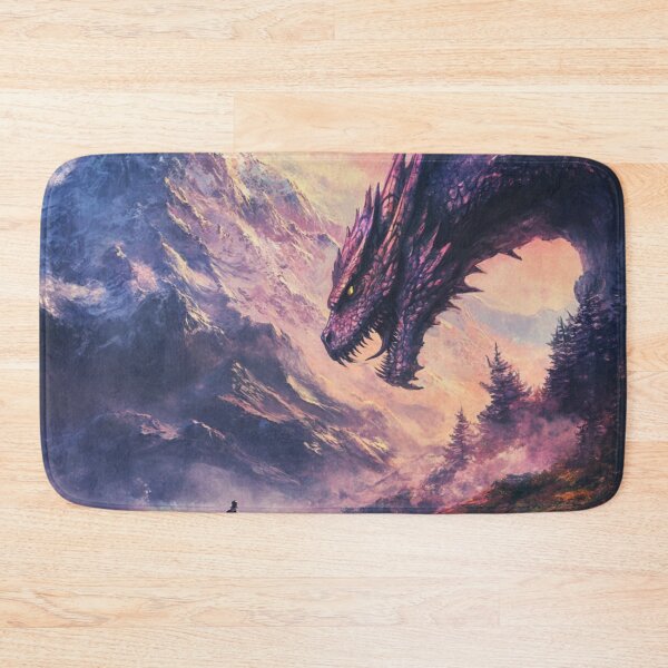 Item preview, Giant Dragon With Dragon Rider In The  Mountains designed and sold by GrinGalore.
