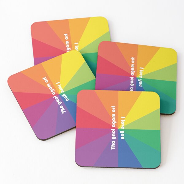 Item preview, Tha gaol agam ort (Scottish Gaelic for I love you) rainbow burst designed and sold by Mamaidh Made.
