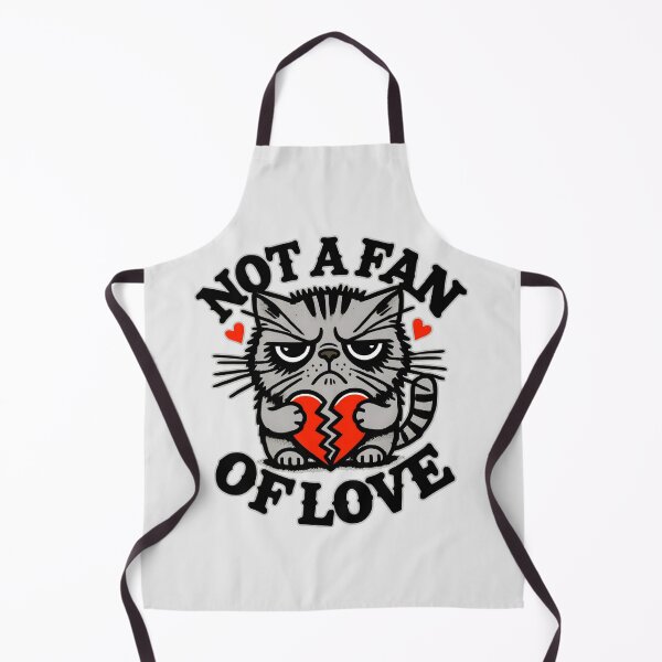 Item preview, Grumpy Striped Kitty Holding Broken Heart: Love Is Not Welcome designed and sold by CoolVisionStd.