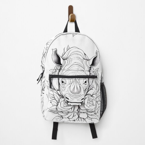 Item preview, Rhino #5 Coloring Page Pattern designed and sold by DavidColoring.