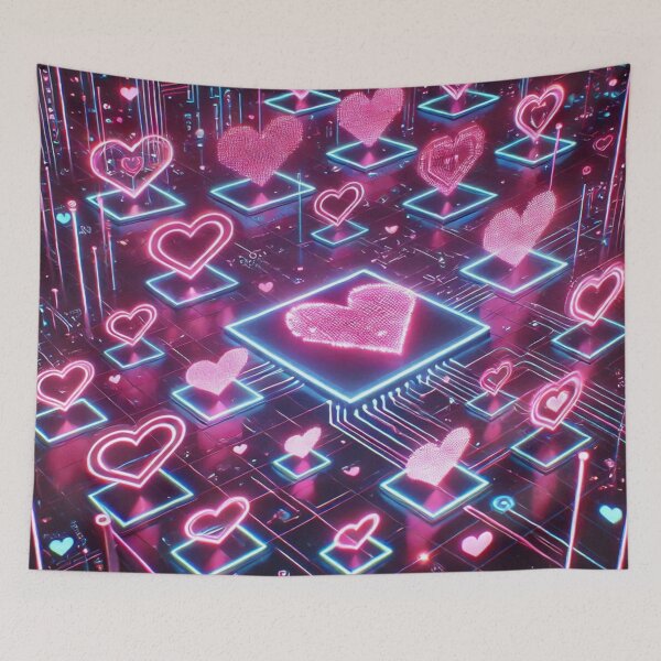 Item preview, Cyberpunk Valentine’s Mashup designed and sold by Imaginarium of Chaos falcon88 .