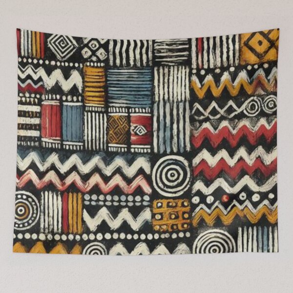 Item preview, Afro Bohemian Mud Cloth Print  designed and sold by Shs-Kenya.