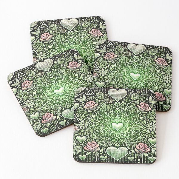 Item preview, Matrix Love Doodle Pattern designed and sold by Imaginarium of Chaos falcon88 .