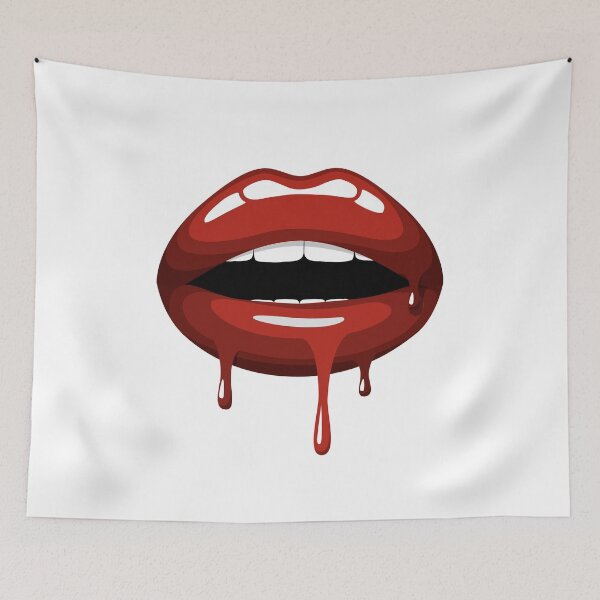 Item preview, Red lips of a woman dripping. designed and sold by george-rod.