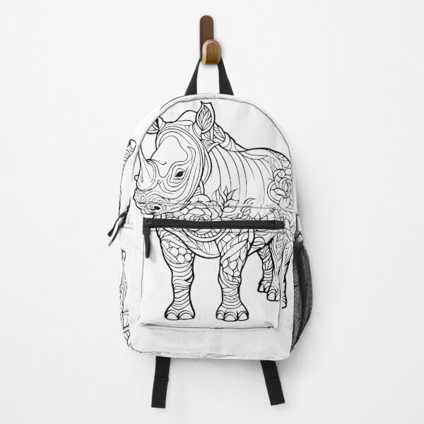 Item preview, Rhino #6 Coloring Page Pattern designed and sold by DavidColoring.
