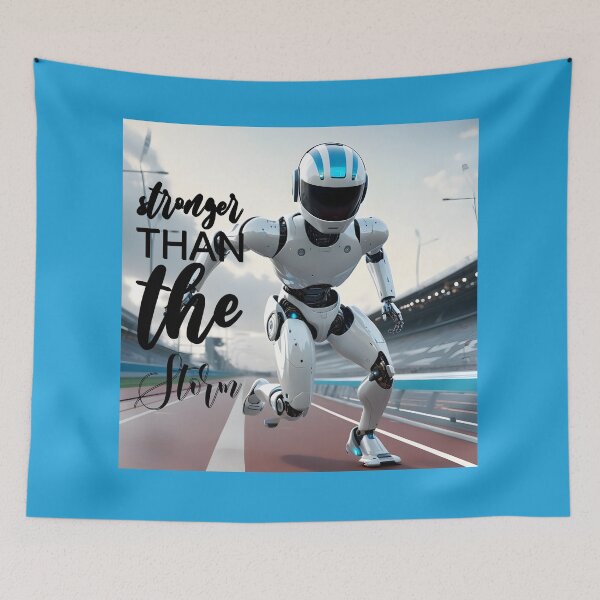 Item preview, Stronger Than the Storm: Futuristic Robot in Action designed and sold by QPTheeArtist.