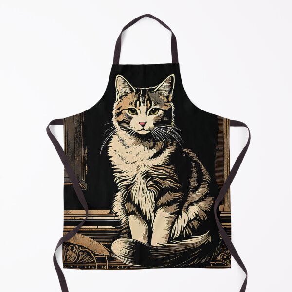 Item preview, Vintage Cat Art: Gray Tabby Cat in a Gothic Setting | Animal Art | Gothic Art | Cat Art | Vintage Cat Illustration designed and sold by UnhingedBird.
