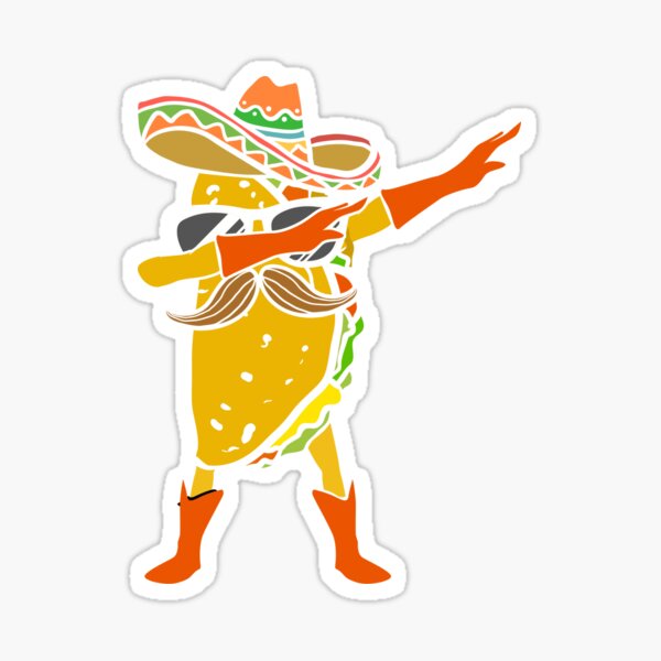 Dabbing Taco Stickers 