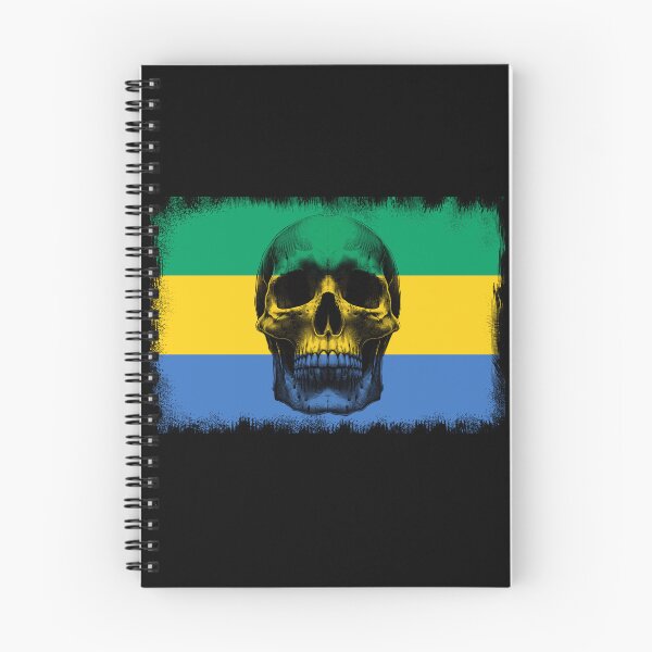 Item preview, GABON SKULL FLAG NATION RAREART COUNTRY HALLOWEEN #ogirdor designed and sold by ogirdorgraphics.
