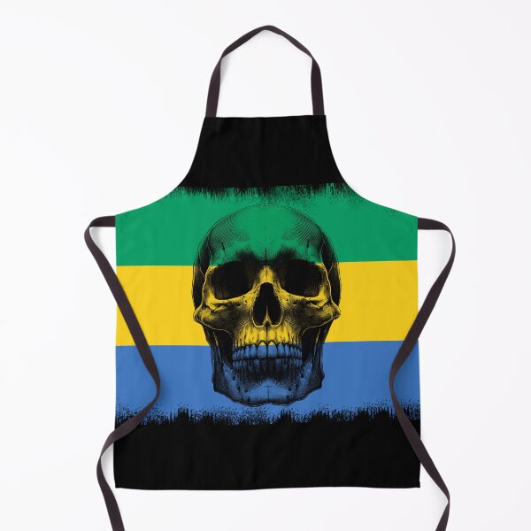 Item preview, GABON SKULL FLAG NATION RAREART COUNTRY HALLOWEEN #ogirdor designed and sold by ogirdorgraphics.