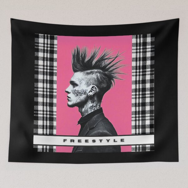 Item preview, Freestyle, punk soul, black and white, pink punk artwork designed and sold by silent-violin.
