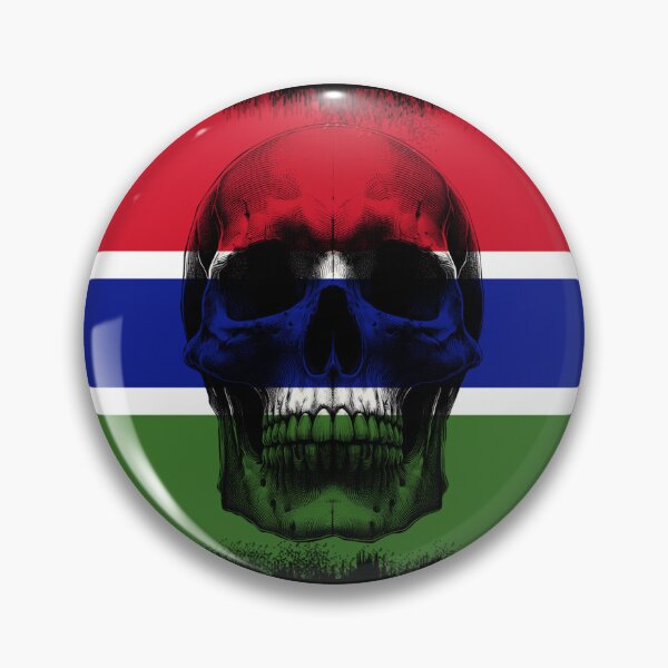 Item preview,  GAMBIA SKULL FLAG NATION RAREART COUNTRY HALLOWEEN #ogirdor designed and sold by ogirdorgraphics.