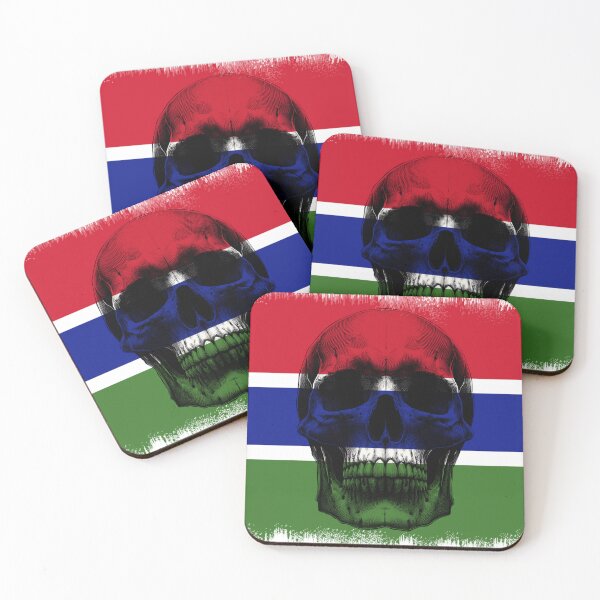 Item preview,  GAMBIA SKULL FLAG NATION RAREART COUNTRY HALLOWEEN #ogirdor designed and sold by ogirdorgraphics.