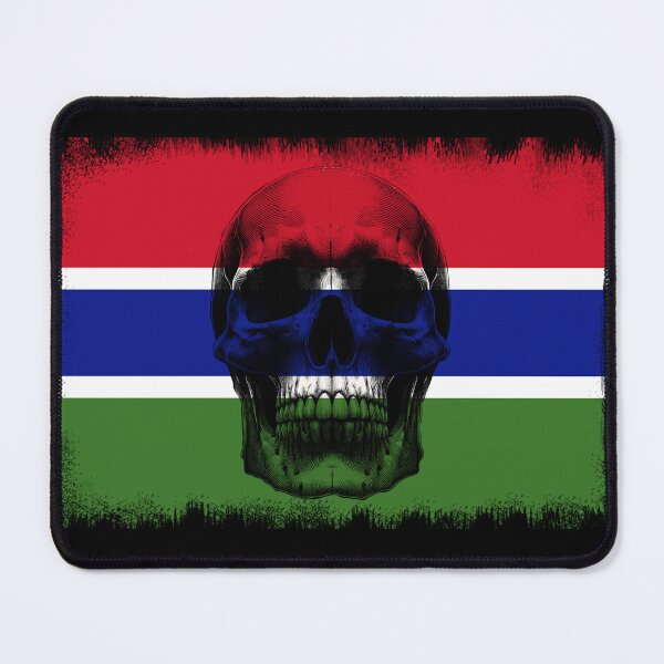 Item preview, GAMBIA SKULL FLAG NATION RAREART COUNTRY HALLOWEEN #ogirdor designed and sold by ogirdorgraphics.