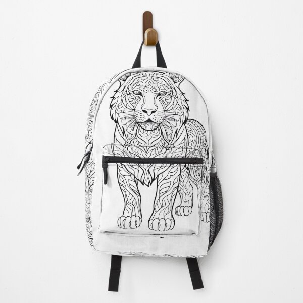 Item preview, Tiger #8 Coloring Page Pattern designed and sold by DavidColoring.