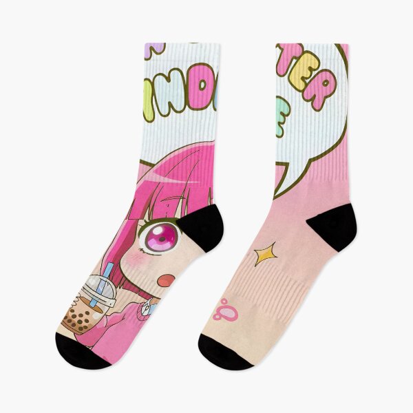 Item preview, Main Character Syndrome, Bubble Tea Vibes, Kawaii Chibi Girl Drinking Boba Tea, Whimsical and Cute Anime Print, Japanese Girl Illustration designed and sold by Kintsugi99.