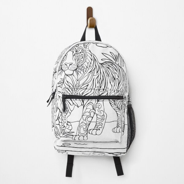 Item preview, Tiger #9 Coloring Page Pattern designed and sold by DavidColoring.