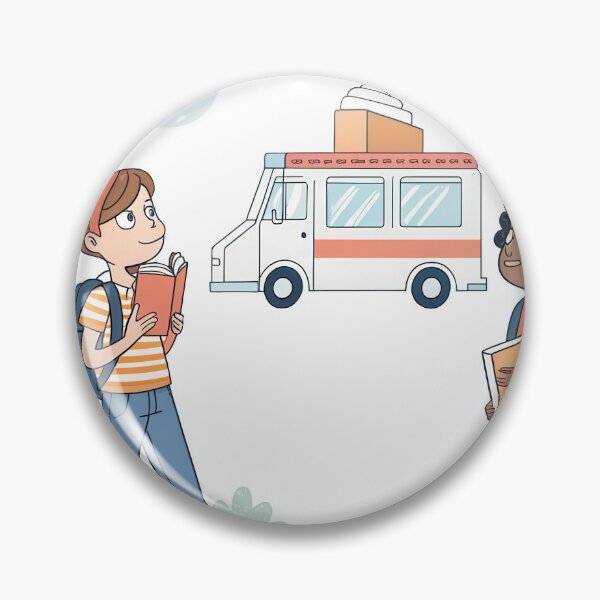 Item preview, Two children engaging with an ice cream truck designed and sold by DedeeArtthai.