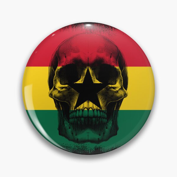 Item preview, GHANA SKULL FLAG NATION RAREART COUNTRY HALLOWEEN #ogirdor designed and sold by ogirdorgraphics.