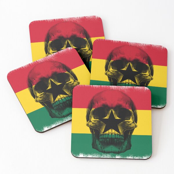 Item preview, GHANA SKULL FLAG NATION RAREART COUNTRY HALLOWEEN #ogirdor designed and sold by ogirdorgraphics.