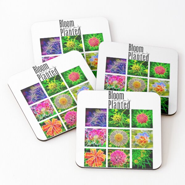 Item preview, 3x3 Grid Design - Bloom where you're Planted designed and sold by nature. electrified..