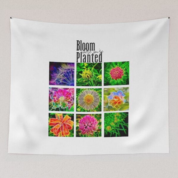 Item preview, 3x3 Grid Design - Bloom where you're Planted designed and sold by nature. electrified..
