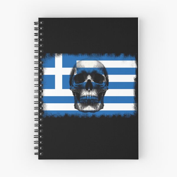 Item preview, GREECE SKULL FLAG NATION RAREART COUNTRY HALLOWEEN #ogirdor designed and sold by ogirdorgraphics.
