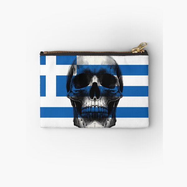Item preview, GREECE SKULL FLAG NATION RAREART COUNTRY HALLOWEEN #ogirdor designed and sold by ogirdorgraphics.