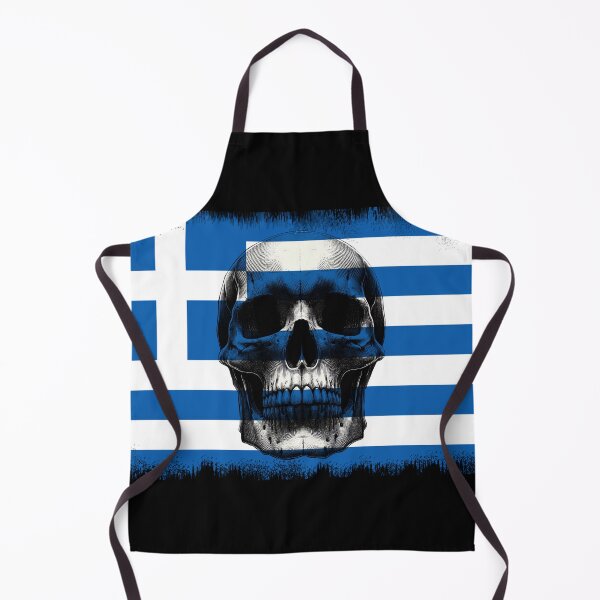 Item preview, GREECE SKULL FLAG NATION RAREART COUNTRY HALLOWEEN #ogirdor designed and sold by ogirdorgraphics.