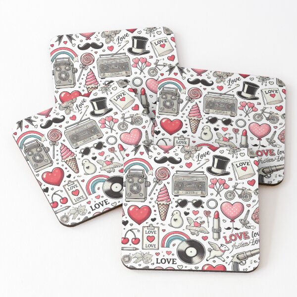 Item preview, cute love valentines day pattern design designed and sold by MT-Hub | Art for Every Soul.