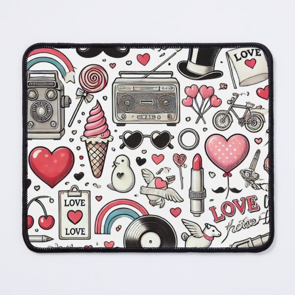 Item preview, cute love valentines day pattern design designed and sold by MT-Hub | Art for Every Soul.