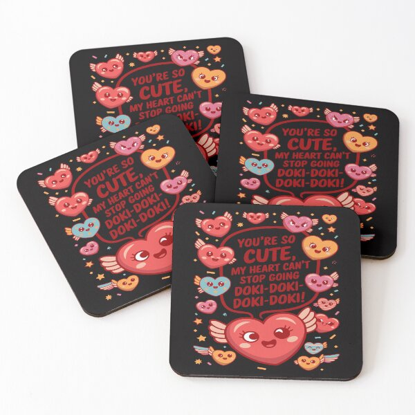 Item preview, Kawaii Doki-Doki Heart Cute Valentine's Day Love designed and sold by CoolCrazyQuirky.