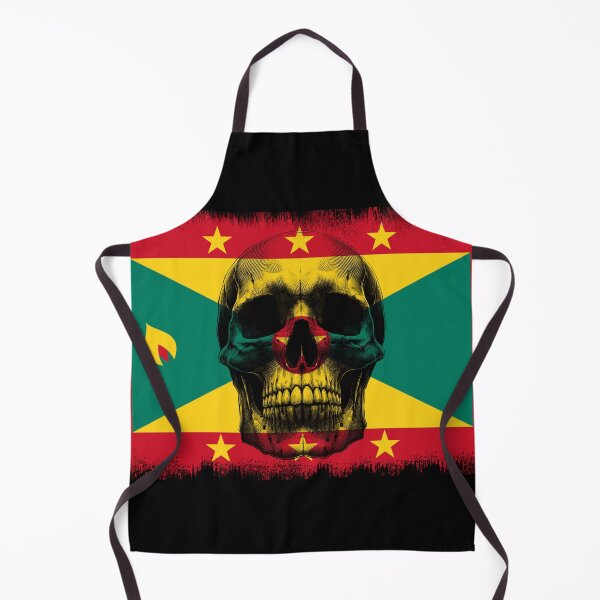 Item preview, GRENADA SKULL FLAG NATION RAREART COUNTRY HALLOWEEN #ogirdor designed and sold by ogirdorgraphics.