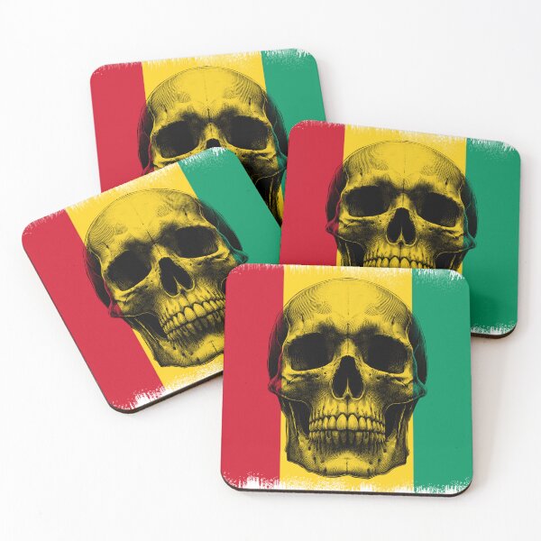 Item preview, GUINEA SKULL FLAG NATION RAREART COUNTRY HALLOWEEN #ogirdor designed and sold by ogirdorgraphics.