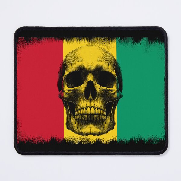 Item preview, GUINEA SKULL FLAG NATION RAREART COUNTRY HALLOWEEN #ogirdor designed and sold by ogirdorgraphics.