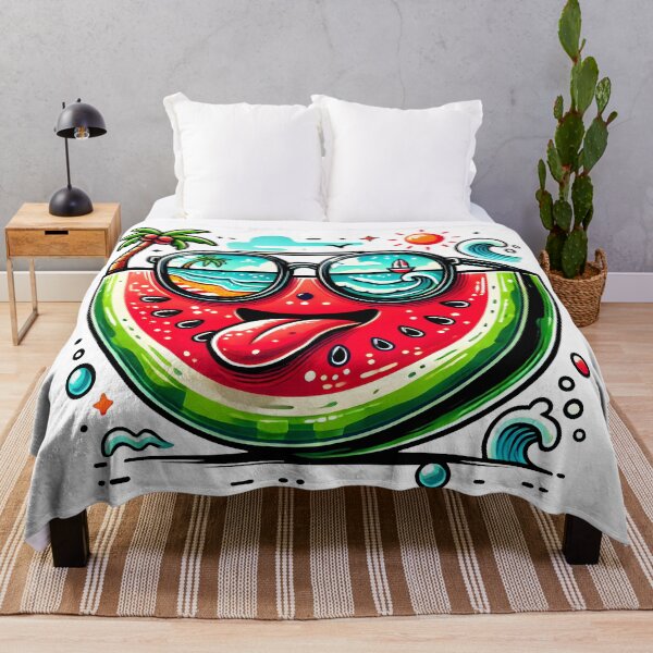 Artikelvorschau, Sommerstimmung Wassermelonenkunst - Tropisches Spaßdesign entworfen und verkauft von DrawHandArt.