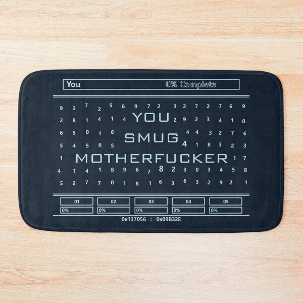 Item preview, You Smug Motherfucker - Severance Inspired Quotes - Vector designed and sold by chromavibes-art.