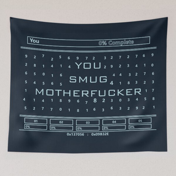 Item preview, You Smug Motherfucker - Severance Inspired Quotes - Vector designed and sold by chromavibes-art.