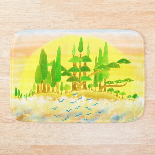 Item preview, Tree castle village and the sea of clouds designed and sold by greenPQBstudio.
